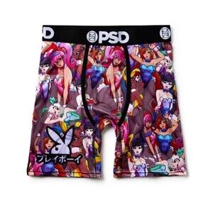 Size Medium - PSD Playboy Cyber Bunny Boxers Underwear Multicolor NEW